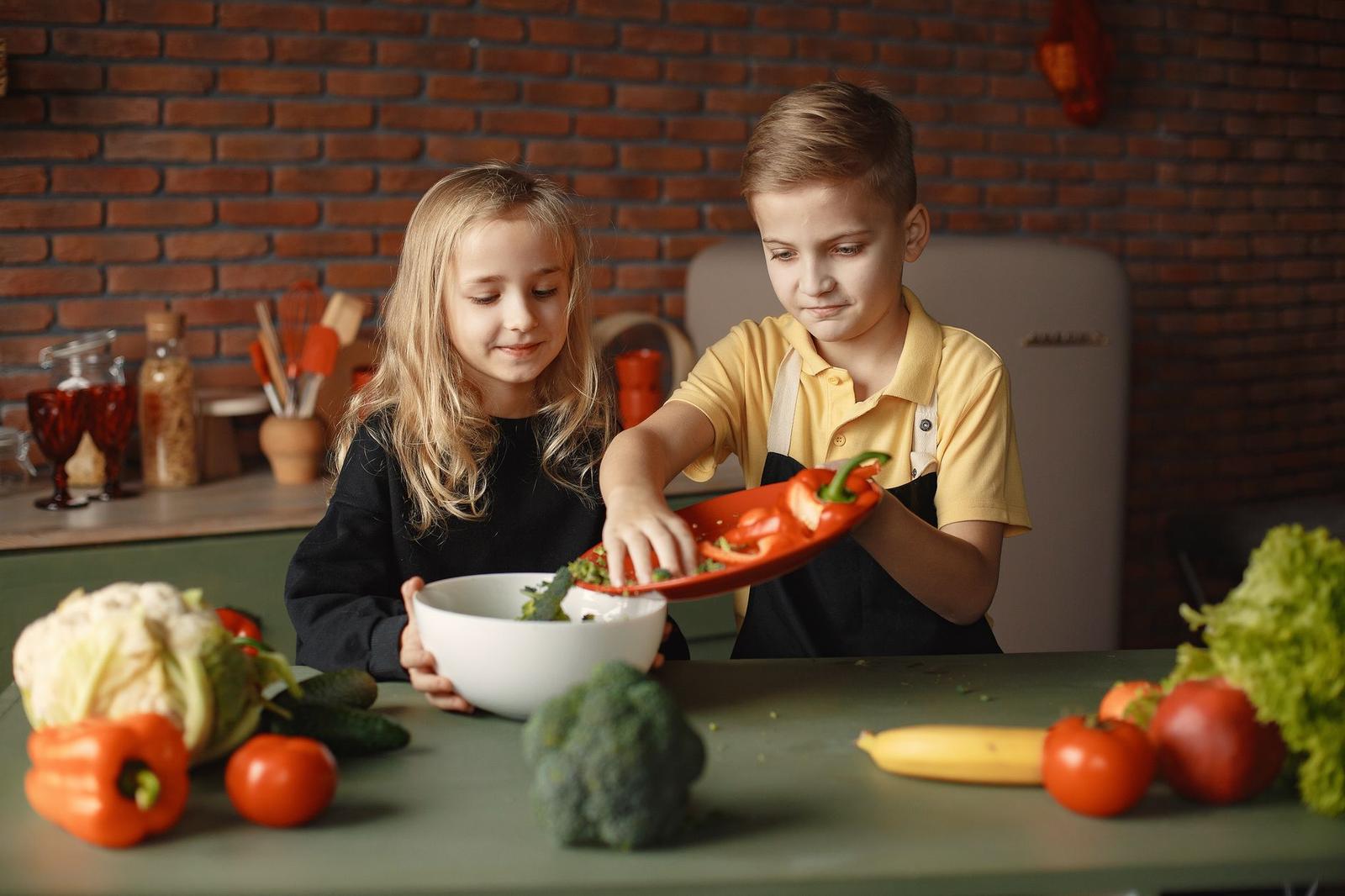 Face from Vegetables on Plate